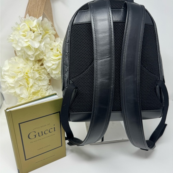 💯Authentic Gucci Black Supreme GG Monogram Mini Backpack - Picture 3 of 7